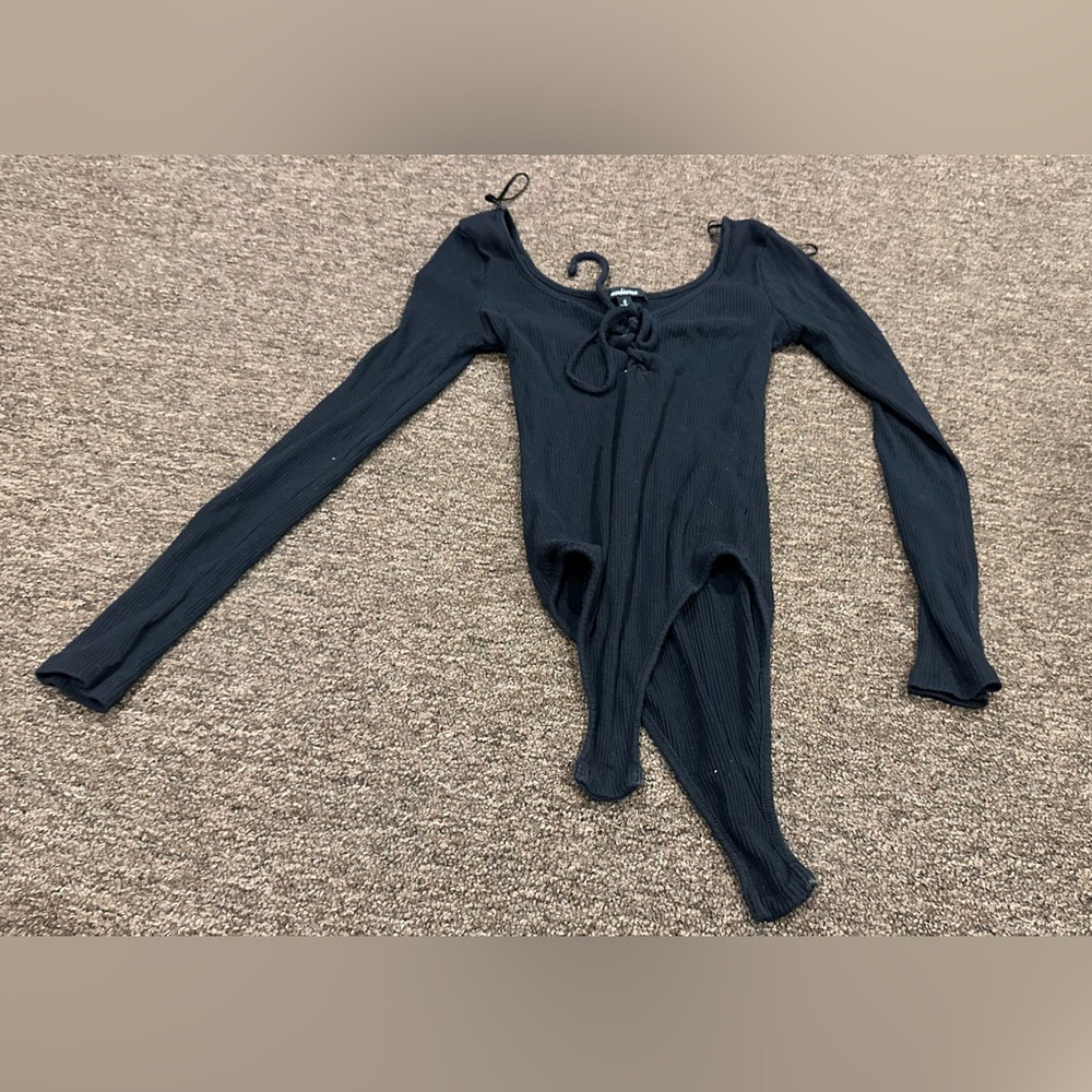 EUC Ambiance S Long Sleeve Black body suit One Piece shape wear